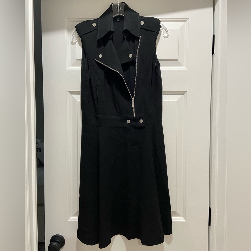Karl lagerfeld black biker design dress